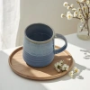 Blue heat transfer ceramic mug, 13-ounce ceramic cup, heat-resistant coffee cup Item Picture